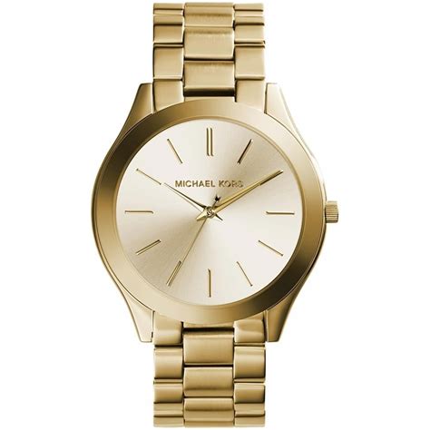 michael kors slim runway gold tone and leather wrap watch|Michael Kors Watch mk8507.